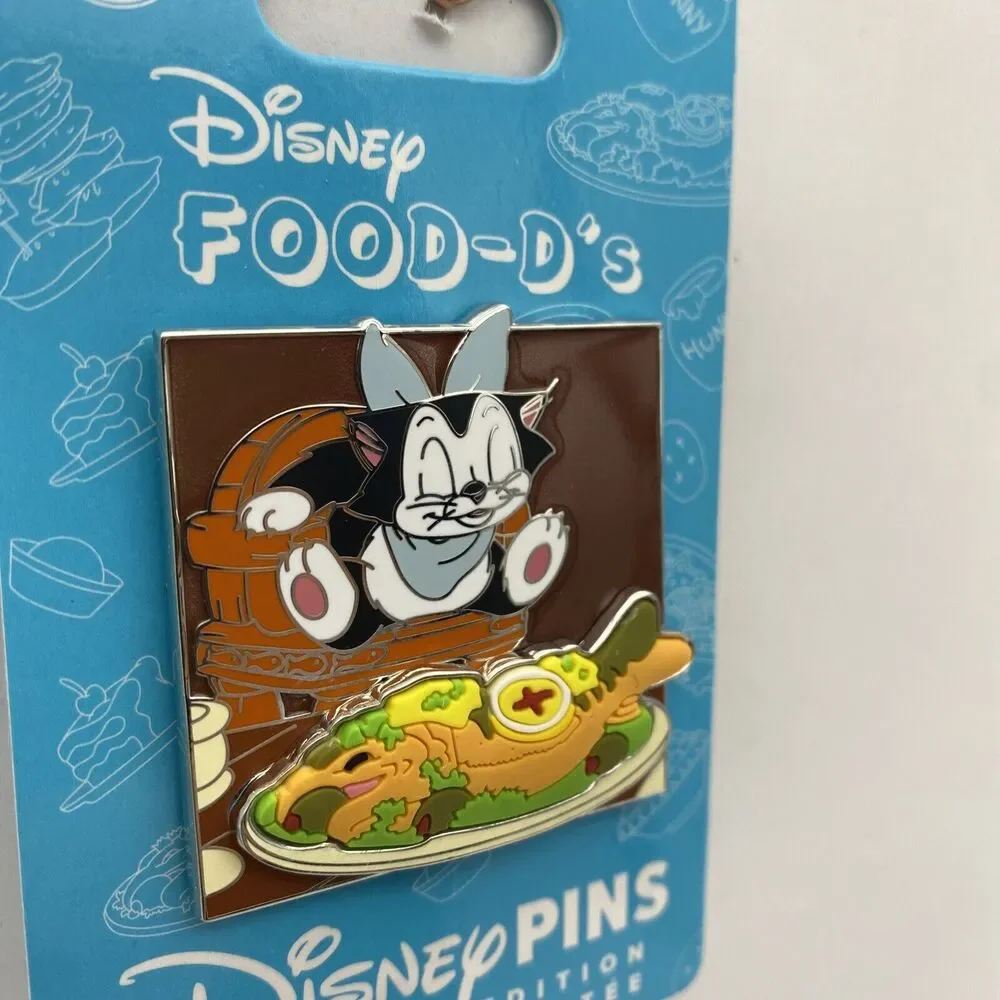 Disney Parks Pin Figaro Cat with Fish Food-D's Limited Edition 3D Pinocchiobr